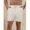 PLEPAN Mens 5 Inch Linen Shorts - Casual Elastic Waist