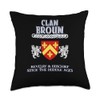 Clan Broun Scottish Broun surname Throw Pillow