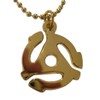 45 RPM Vinyl GOLD Record Adapter Spindle Replica Pendant Necklace