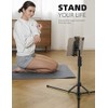 As shown Adjustable Tablet Tripod Stand with Bluetooth Remote for