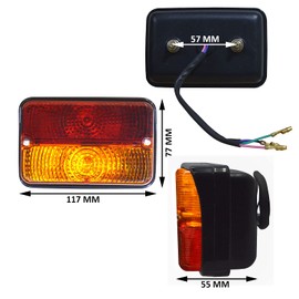 APSMOTIV Front Side Indicator Lamp Light Assembly and Tail Lights set with bulb For Massey Ferguson Deutz Fahr Tractor 1673840M91 1673841M91 1678580M91 1678840M91
