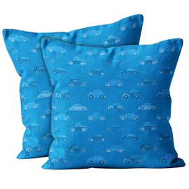 XtremePads Set of 2, Decorative Square Throw Pillow Case Cushion Cover, Wallpaper Cars Pattern, 18x18 inch, for Couch Sofa Bedroom Chair Home Decor