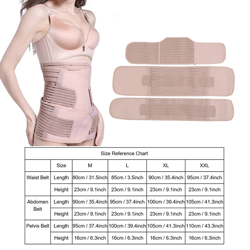 3pcs/set Postnatal Bandage Post Pregnancy Belt Postpartum Slimming Waist Belly