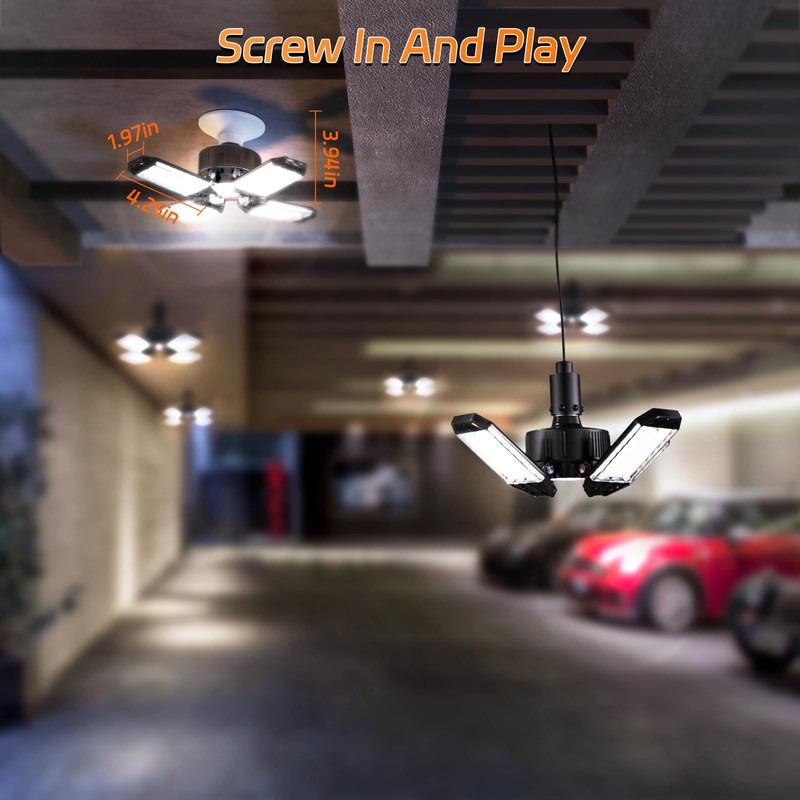 XINGHUANLIT LED Garage Light - 120W Garage Lights Ceiling LED
