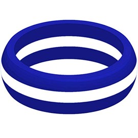 SayitBands Thin White Line Silicone Ring Size 7