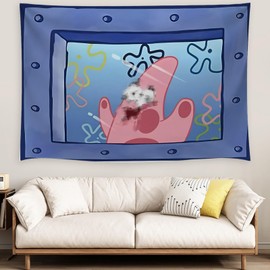 Sidesea Anime Tapestry, Bedroom Decor Wall Tapestry Hanging Funny Blanket Wall Decorations Tapestries Anime Posters for Bedroom Backdrop Cool Anime Cartoon Tapestry Funny Tapestry Flag Posters