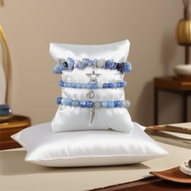 WIYOHO 9Pcs beaded bracelets 4mm-8mm natural stones Boho stackable stretchy gemstone bracelets,Healing Crystal Jewelry for women,friendship bracelet，Enhance the charm and reduce anxiety