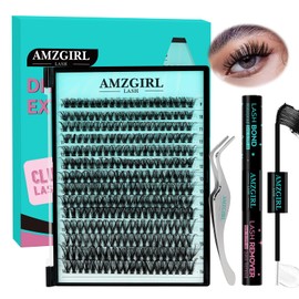 Eyelash Extension Kit, 280 Pieces, Eyelash Clusters, 40D Eyelash Extension Kit, Individual Eyelashes, Natural Eyelash Clusters Kit with Eyelash Binding and Seal, Waterproof, Eyelash Tweezers
