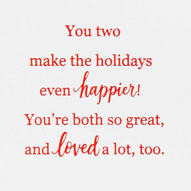 American Greetings Christmas Card for Son and Wife (Both so