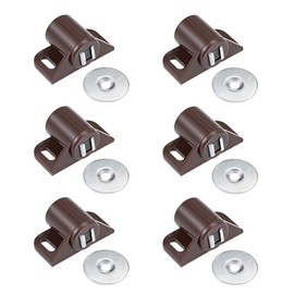 sourcing map Magnetic Latches Catch Cabinet Door Magnet Latch for Cupboard Closet Brown 6pcs