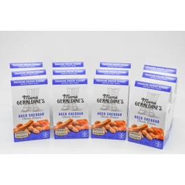 Mama Geraldine's - Aged Cheddar Cheese Straws - 4.5 Ounce, 12 Pack - Crisps, Chips, Gourmet Baked Snacks, Bite Sized Cheese Straw Snacks for Appetizer