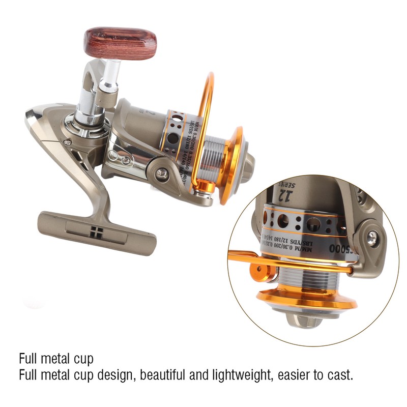 12BB Fishing Reel Foldable Arm Rocker Rear Drag Spool Fish