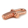 Shackle made of stainless steel, straight, with adjustable twist closure,