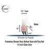 eatelle Shower Door Bottom Seal with Drip Rail for Thick
