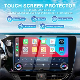 Karltys 2 Pack 14-Inch Screen Protector for Lexus NX250 NX350 NX350H NX450h+ 2022-2024 2025, Touchscreen Tempered Glass Protector Ultra Clear Anti Glare Radio Screen Cover for Lexus NX Accessories