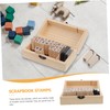 LALAFINA 1 Set DIY Wooden Letter and Number Stamp Set