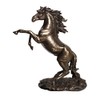 US 12.38 Inch Rearing Stallion Cold Cast Statue Figurine, Bronze