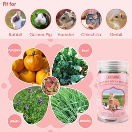 KATUMO Rabbit Chew Toys, 200g / 7oz Mixed Natural Timothy Hay Beet Pumpkin Carrot Chew Toys and Treats for Hamster, Chinchilla, Guinea Pig, Rabbit, Small Animals Molar Snacks