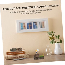 Milisten Realistic Miniature Stones for Garden Decor 4 Pack PVC Simulation Rocks for Fairy Garden and Micro Landscape