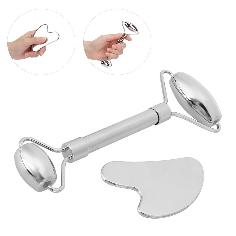 Stainless Steel Facial Roller Gua Sha Tool Face Skin Roller