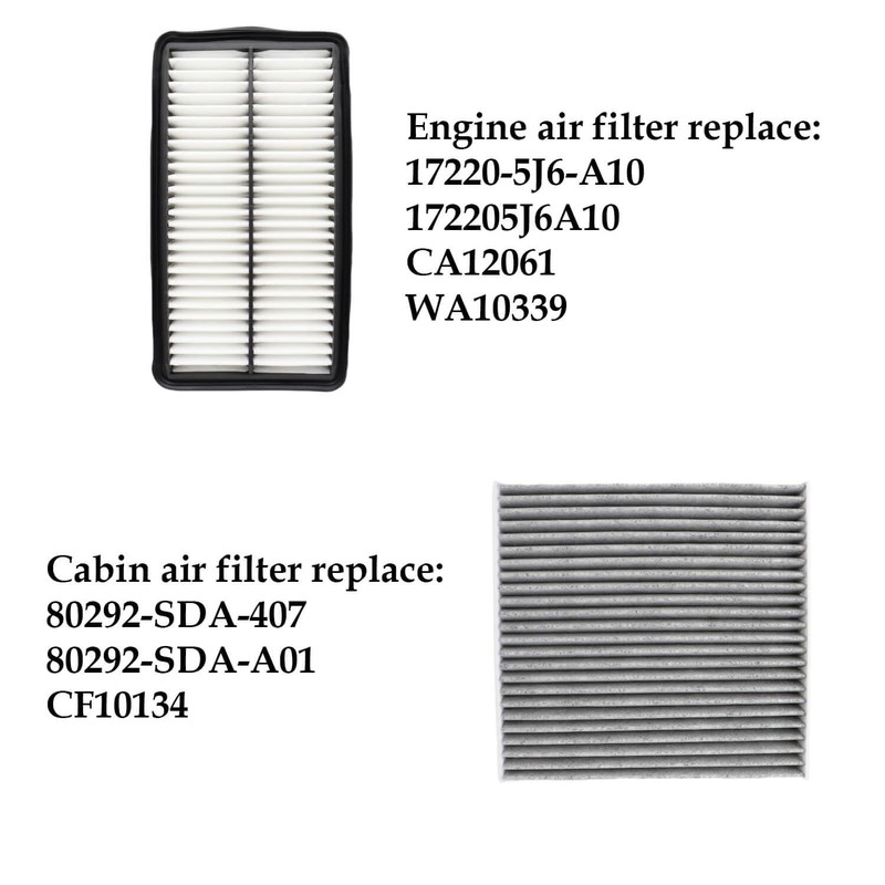 Engine & Cabin Air Filter Kit for 2016-2022 Honda Pilot,2017-2025