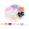 BIUDECO 7grids Elegant Bow and Pearl Nail Charms Manicure Gems