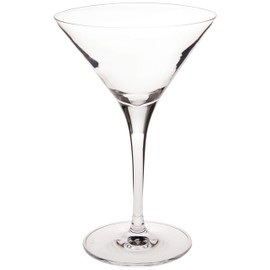 Voglia Nude 7.75 Ounce Martini Glasses, Set Of 6 Crystal Martini Glasses - Laser-Cut Rim, Dishwasher-Safe Glassware, Fine-Blown Crystal Cocktail Glasses, Serve Manhattans or Cosmos - Restaurantware