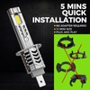 Autoyes 2025 Upgraded H1 LED Headlight Bulb, 700% Brighter 22000LM