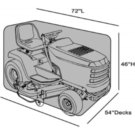 Premium Products LLC Riding Lawn Mower Cover 420D Fits Decks up to 54" Black - 2 Year NO BS Warranty