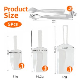 2 PCS Sugar Tongs and 3 Pcs Mini Basic Measuring Shovel Spoon Set Serving Tong Scoop Gadgets Ice Sweet Tongs for Cafes Restaurants Birthday Parties Weddings