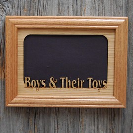 Boys & Their Toys Picture Frame - 5x7 Frame Holds 4x6 Photo