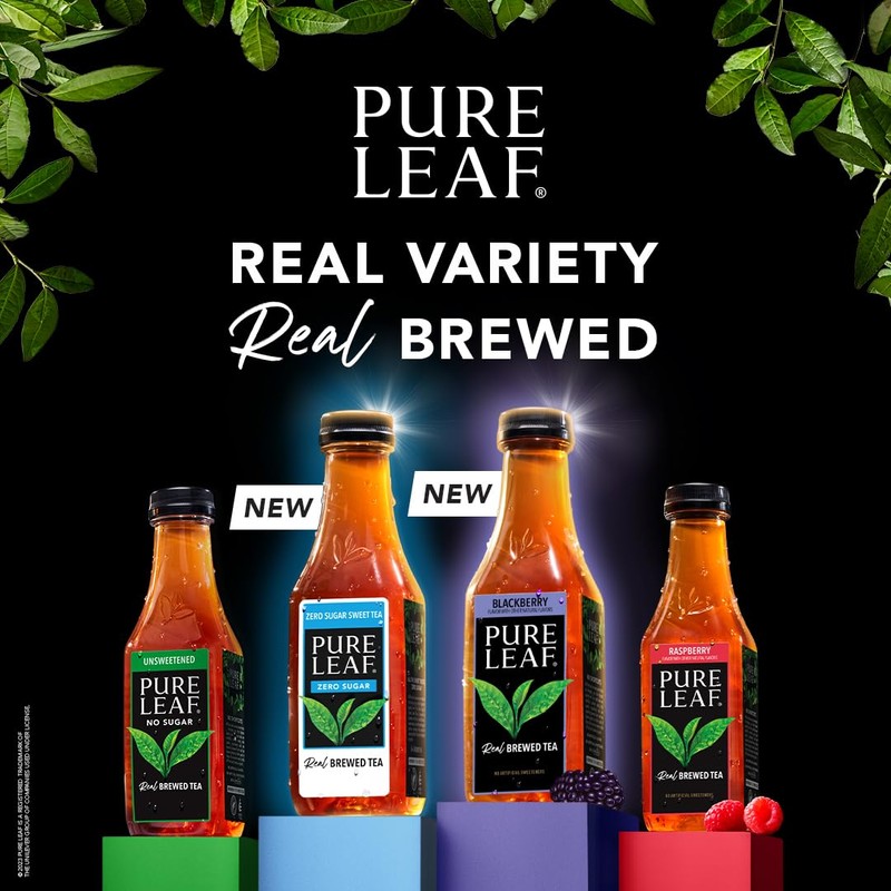 Pure Leaf Iced Tea, Blackberry, 18.5 Fl Oz Bottles (Pack