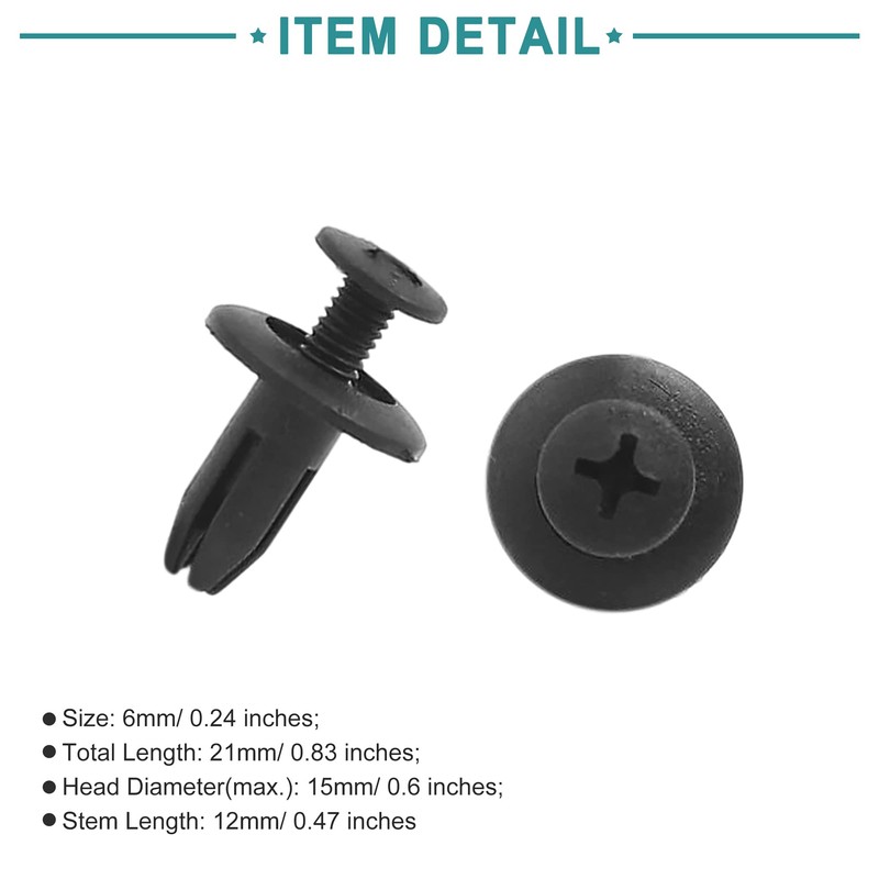 ACROPIX Car Trim Door Panel Fixing Clip Rivet Fastener Universal