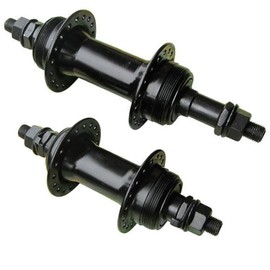 TEMLHMY 1 Pair of 36 Hole Front and Rear Disc Brake Wheel Hub Hollow Shaft Kit,Compatible with 6-Bolt Disc Brake Through Shaft,Suitable for Mountain Bikes,Confident Car Wheel Hub.-Black