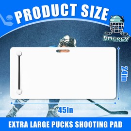 Deekin Hockey Shooting Board Pucks Pad Heavy Duty Ice Hockey Training Aid with Handle for Kids Adults Puck Shooting(Rebound Style,45 x 24 Inch)