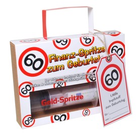 Financial Syringe Decorative Syringe for Filling with Money for 60th Birthday