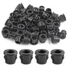 Bonsicoky 50 Pcs Black Snap Bushing 3/8" Mounting Diameter, Plastic
