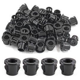 Bonsicoky 50 Pcs Black Snap Bushing 3/8" Mounting Diameter, Plastic Snap Bushing for Cable Hose Wire