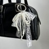 88flix Keychain, Cute, Sukuba, Korean Charm, Y2K Pearl, Ribbon, Women's,