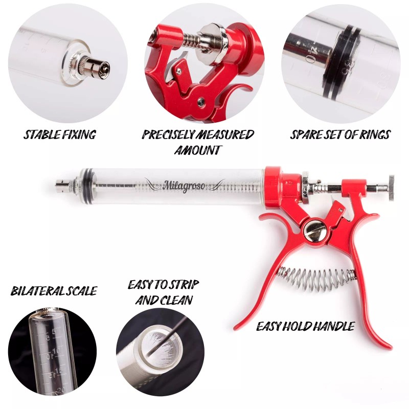 Milagroso Meat Injector Marinade Gun Stainless Steel Outdoor Kit Flavor