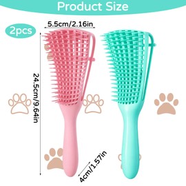 2 Pcs Puppy Brushes for Grooming, Soft Gentle Puppy Brush, Poodle Brush, Hair Remover Brushes for Small Dogs Poodles Bichon Cocker Spaniel Teddy and More (Green&Pink)