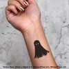4 x 'Simple Ghost' Temporary Tattoos - Water Resistant, Skin-Safe,