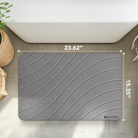Luxury Diatomite Stone Bath Mat - Elegant and Modern Design, Quick Absorbent Bathroom Mat with Eco-Friendly Material - Premium Non-Slip Shower Mat for Ultimate Comfort and Safety Graphite