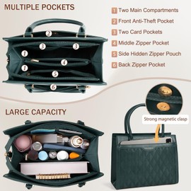 Purses for Women Top-Handle Handbags Women Tote Bags PU Leather Satchel Purse Waterproof Anti Theft Crossbody Bag