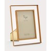 Tizo 4" X 6 Lucite Crystal Clear Photo Frame, Gold
