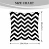 Beabes Throw Pillow Covers Black White Chevron Zigzag Wavy Line