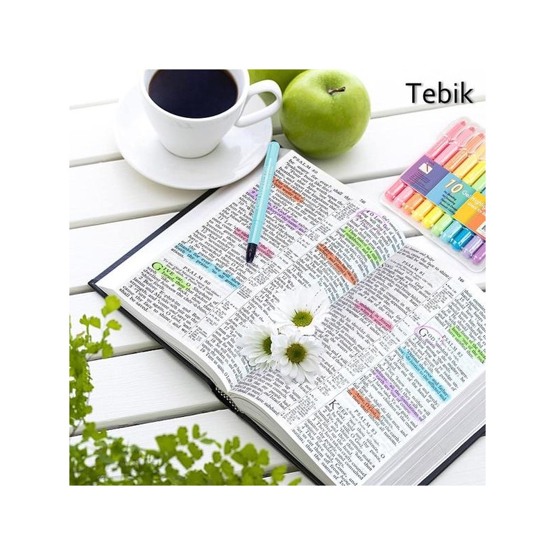 Tebik 젤 하이라이터 10가지 색상 하이라이트 다양한 학습 디자인 가능한