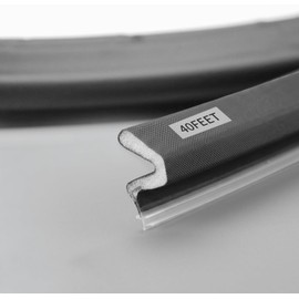 Weather Stripping Door Seal,V-Shaped Q Foam,Door Weather Stripping,Door Seal Strip for Door Frame for Sliding, Exterior, Front, and Jamb Frames (Black, 40 feet)