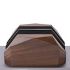 NIRVASH Walnut Wood Vertical Laptop Stand, Dual Slot Wooden Laptop