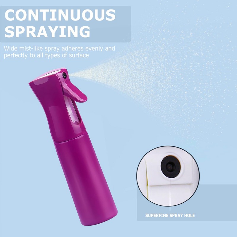 VIGOR PATH Continuous Mist Purple Spray Bottle 300ml Fine Mist